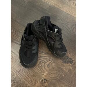 Nike Air Huarache Kids Toddler Shoes Black Lace Up Sneakers Size 9C